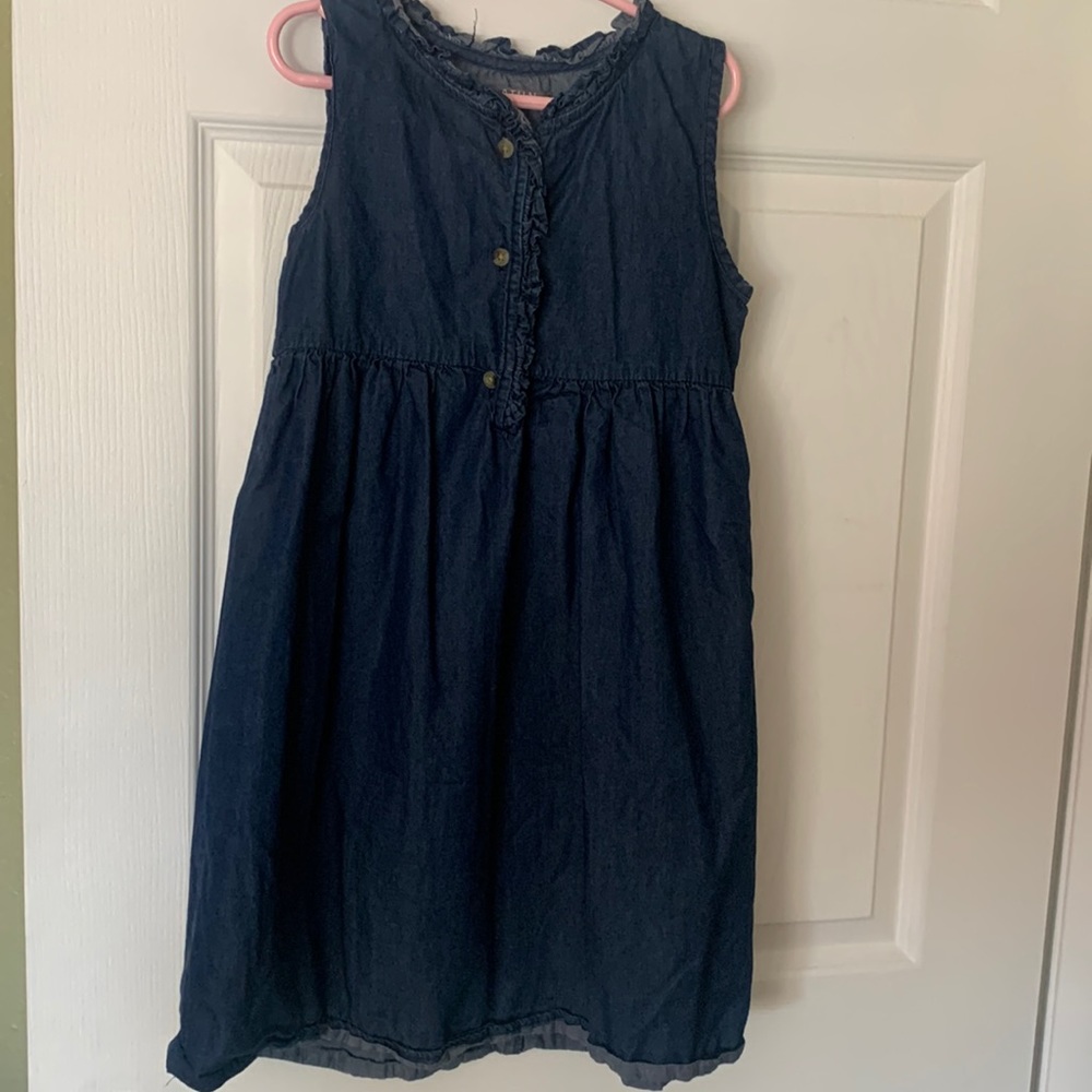 100% Cotton | Girls jean tank dress | size 8-9